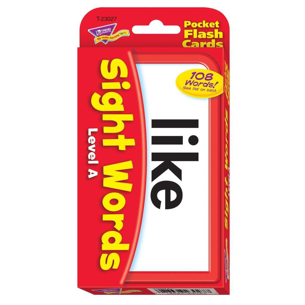 Sight Words Pocket Flash Cards