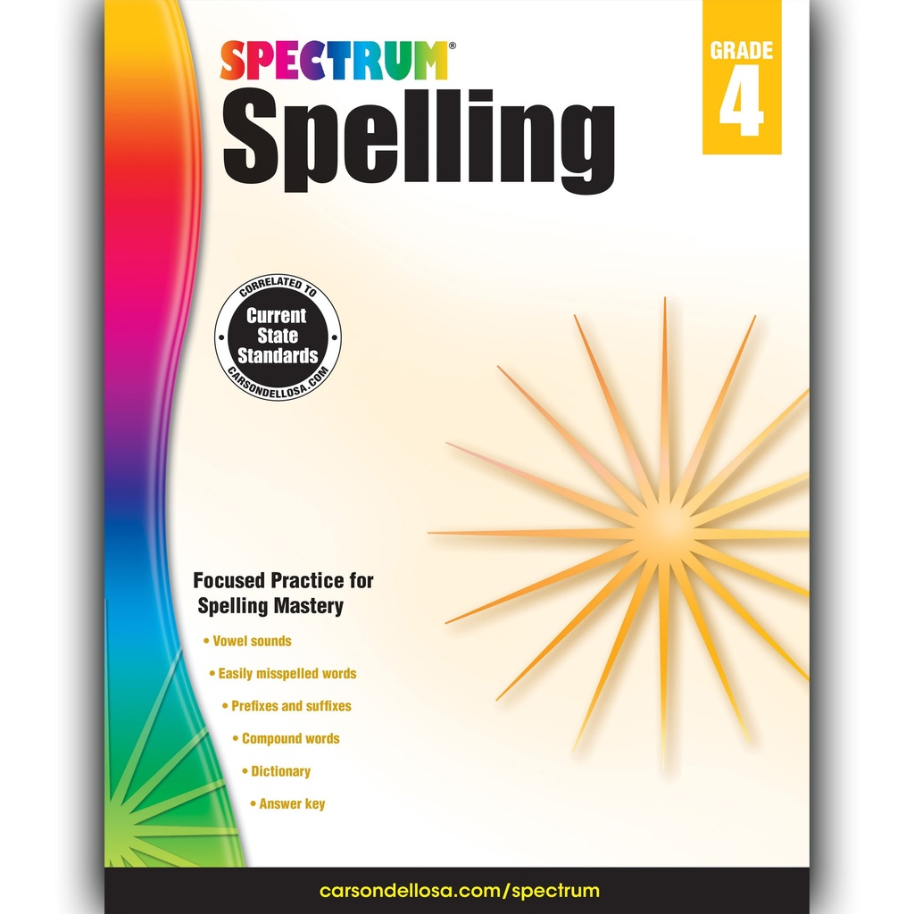 Spectrum Spelling Workbook Grade 4 Paperback