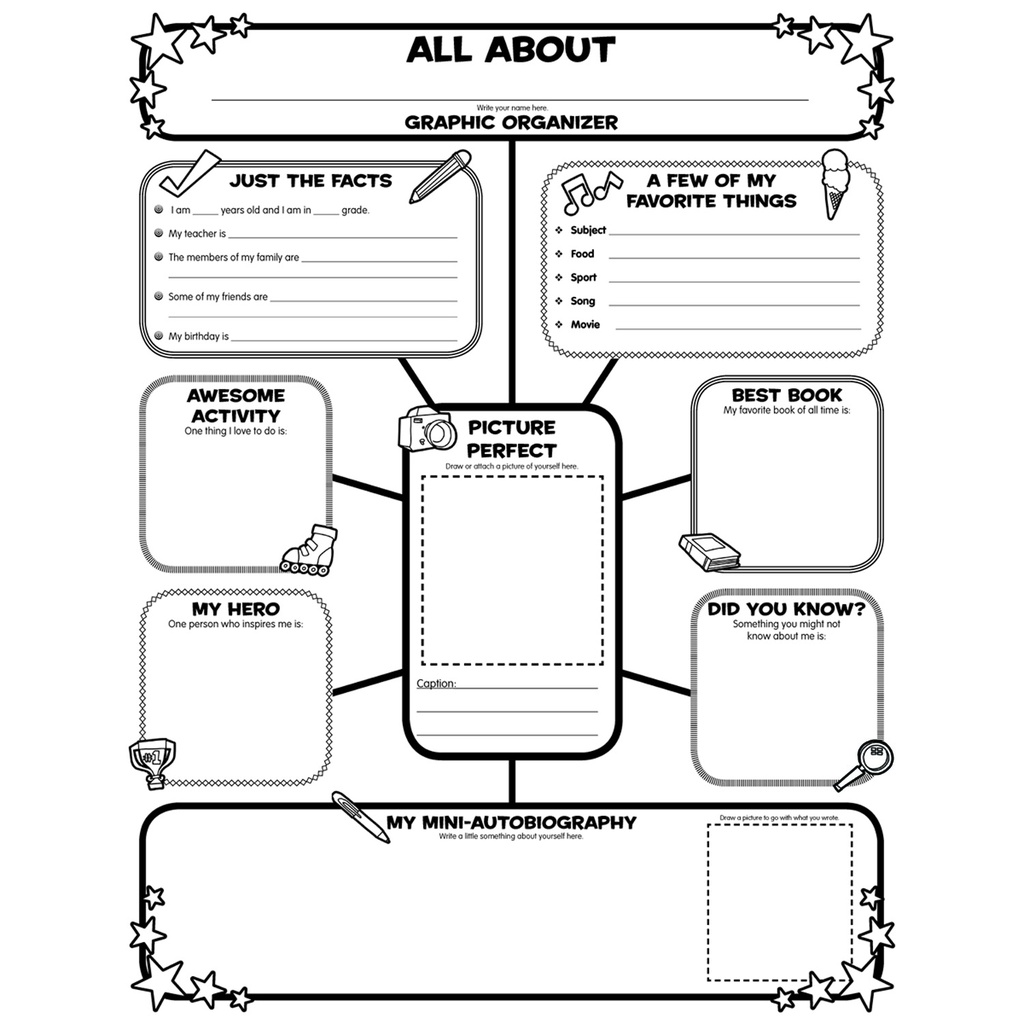 Graphic Organizer Posters All About Me Web