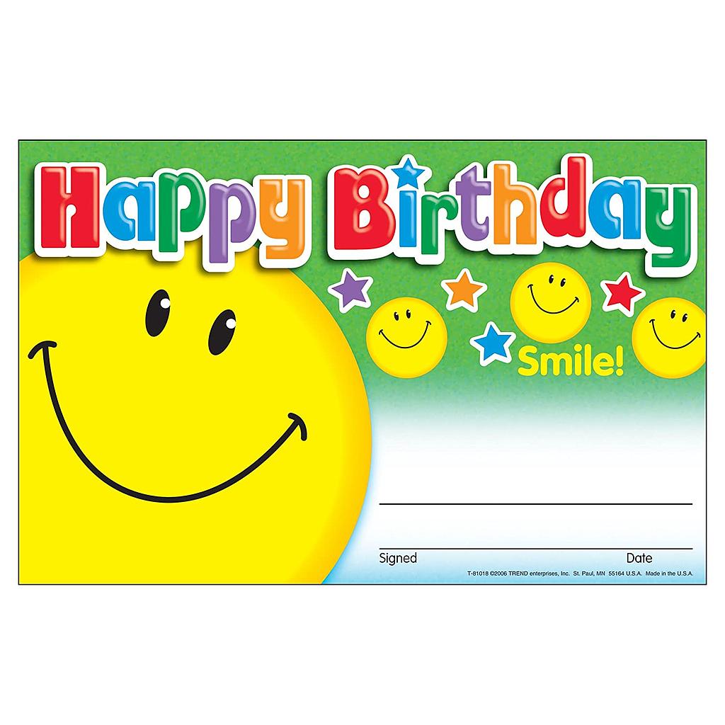 Happy Birthday Smile Recognition Awards