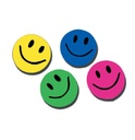 12ct Happy Face Pencil Erasers Toppers