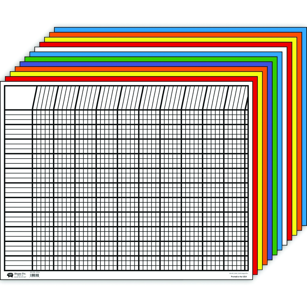 Large Horizontal Chart Twelve Month Set