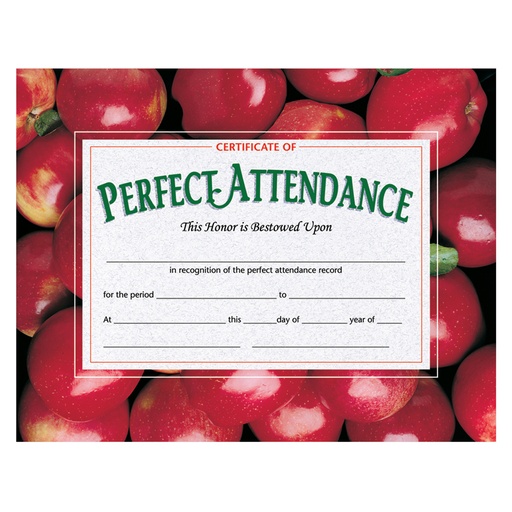 [VA513 H] 30ct Perfect Attendance Certificates