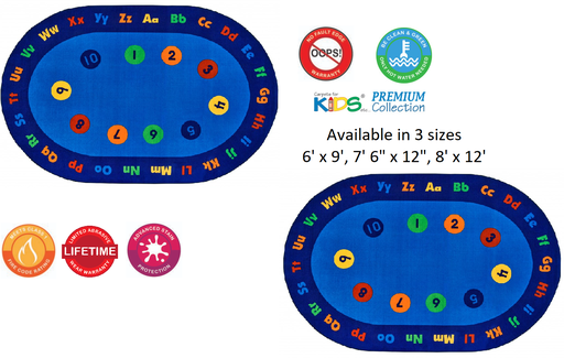 [CIRTIM] Circle Time Early Learning Oval Carpet