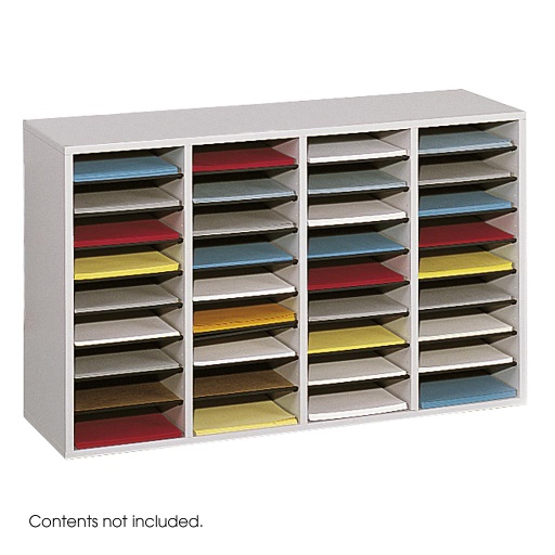 [9424GR SAF] Gray 36 Shelf Literature Organizer