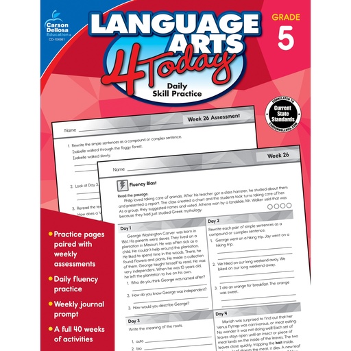 [104981 CD] Language Arts 4 Today Gr 5