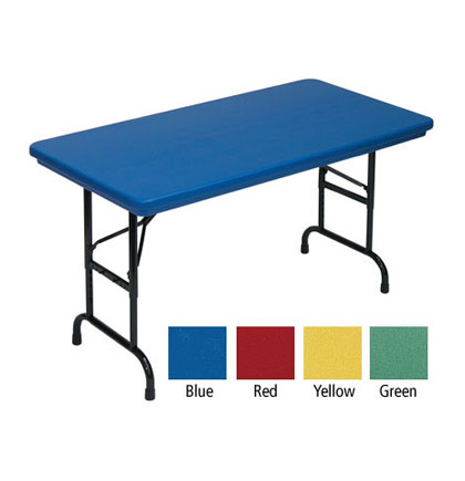 24x48 Adj Height Blow Molded Folding Table