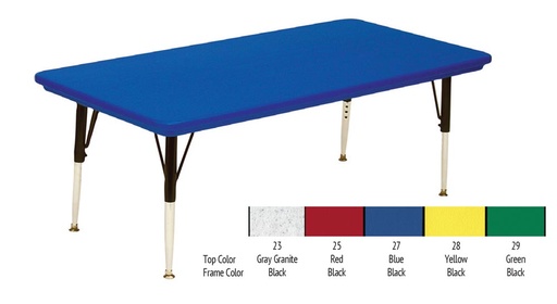 30in X 60in  Blow Molded Rectangle Activity Table