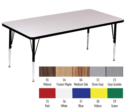 [A2448REC COR] 24x48 High Pressure Top Rectangle Activity Table