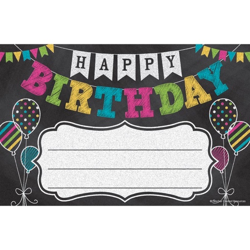 [5466 TCR] Chalkboard Brights Happy Birthday Awards