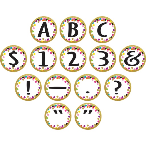 [5849 TCR] Confetti Circle Letters