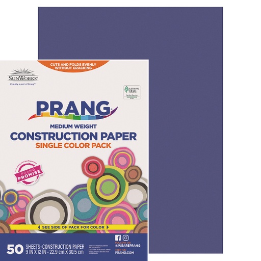 [7403 PAC] 9x12 Blue Sunworks Construction Paper 50ct Pack