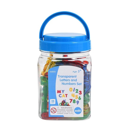 [56500 CTU] Transparent Letters and Numbers - Mini Jar