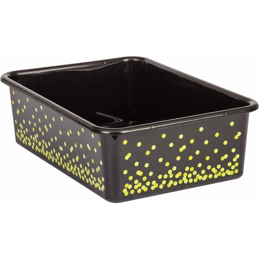 [20896 TCR] Black Confetti Large Plastic Storage Bin