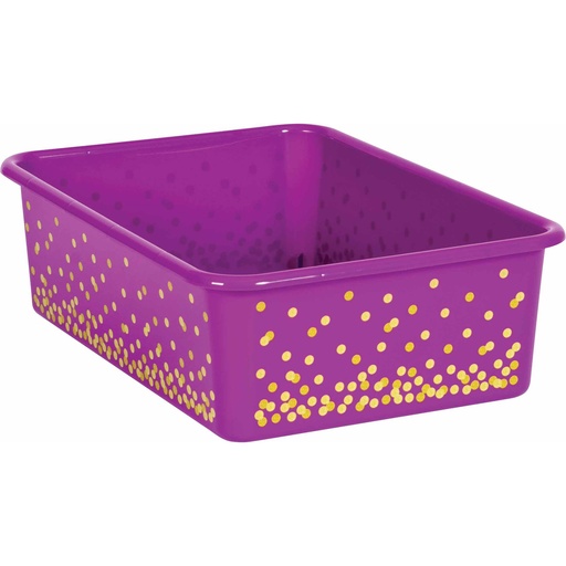 [20899 TCR] Purple Confetti Large Plastic Storage Bin