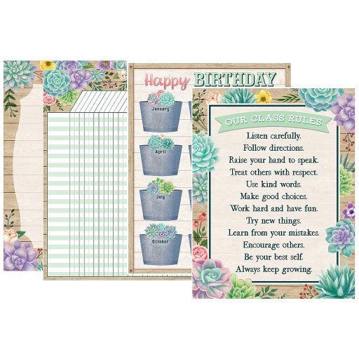 [32367 TCR] Rustic Bloom Succulents 4 Chart Set