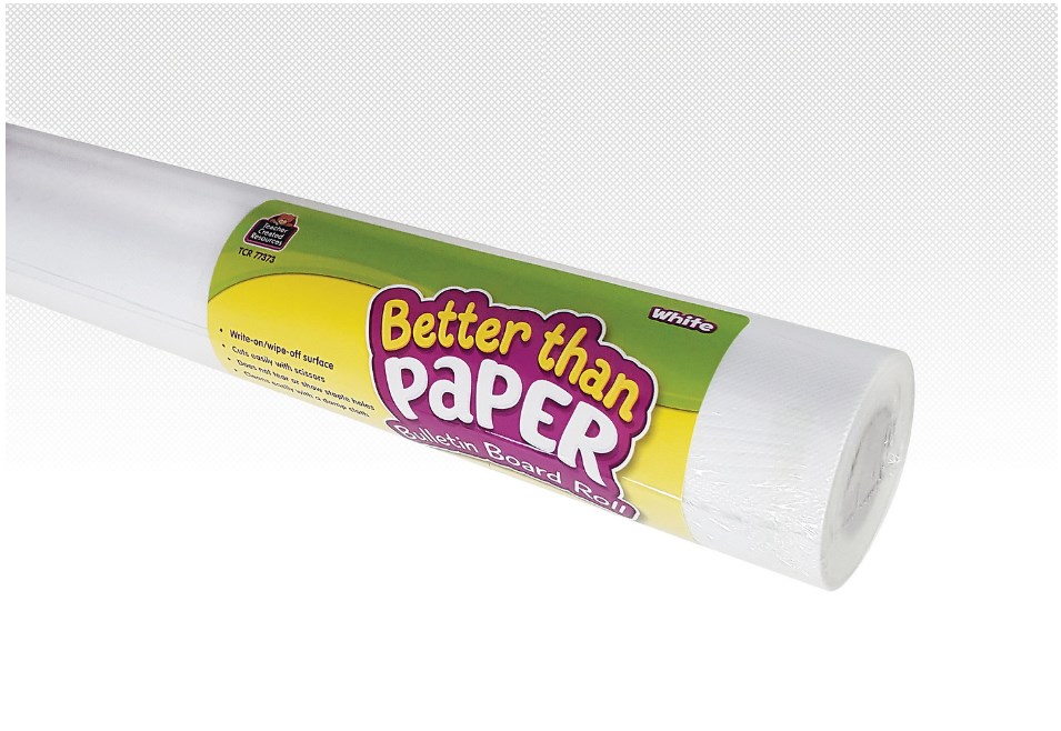 Better Than Paper® White Bulletin Board Roll Pack of 4 | Teacher Direct