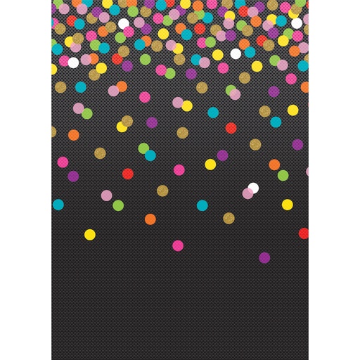 [32354 TCR] Better Than Paper® Colorful Confetti on Black Bulletin Board Roll Pack of 4