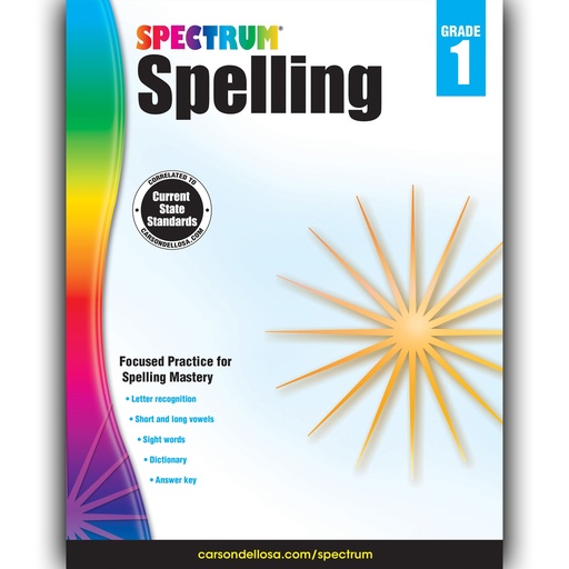 [704597 CD] Spectrum Spelling Workbook Grade 1 Paperback