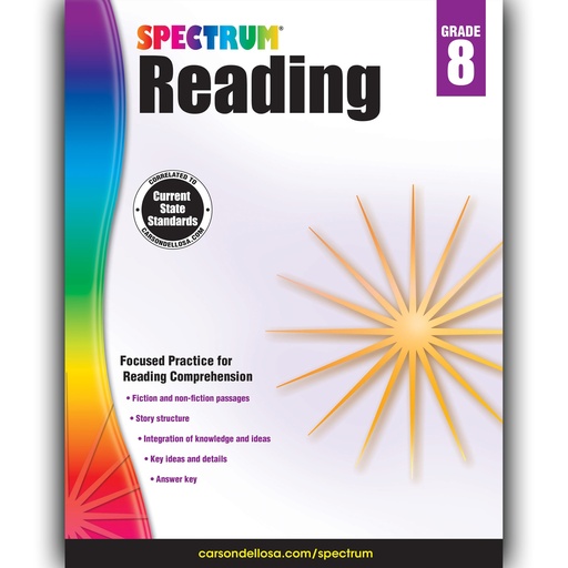 [704586 CD] Spectrum Reading Workbook Grade 8 Paperback