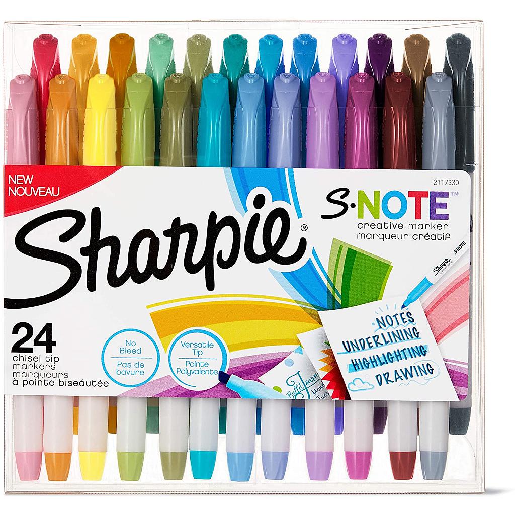 24ct Sharpie S-Note Permanent Markers (2117330 SAN) | Teacher Direct