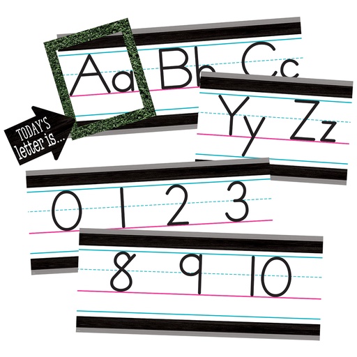 [8338 TCR] Modern Farmhouse Alphabet Line Bulletin Board