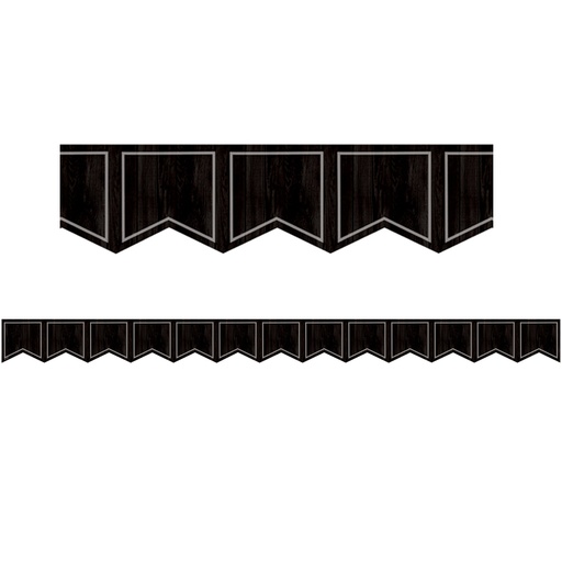 [8905 TCR] Modern Farmhouse Black Pennants Die-Cut Border Trim