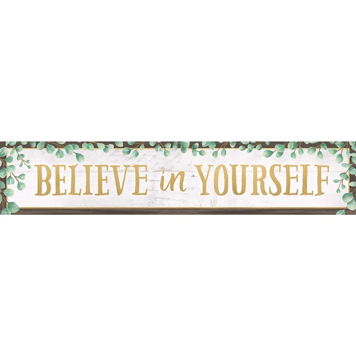 [8698 TCR] Eucalyptus Believe in Yourself Banner