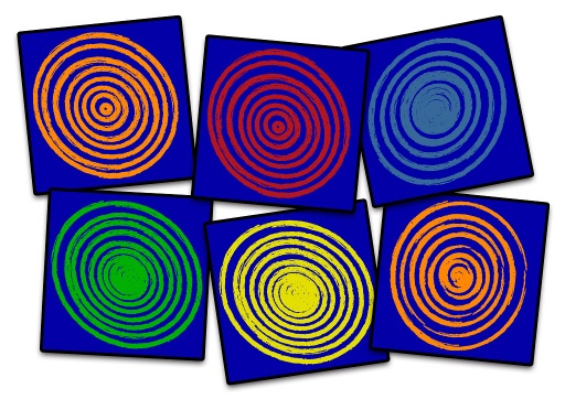 [CW185515S6 FC] Circles Primary Set Of 6 Seating Squares (CW185515S6 CS)