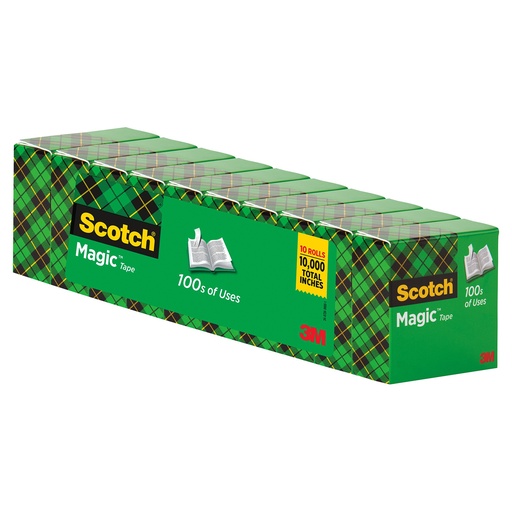 [810P10K MMM] 10ct 3/4" x 1000" Scotch Magic Tape Pack