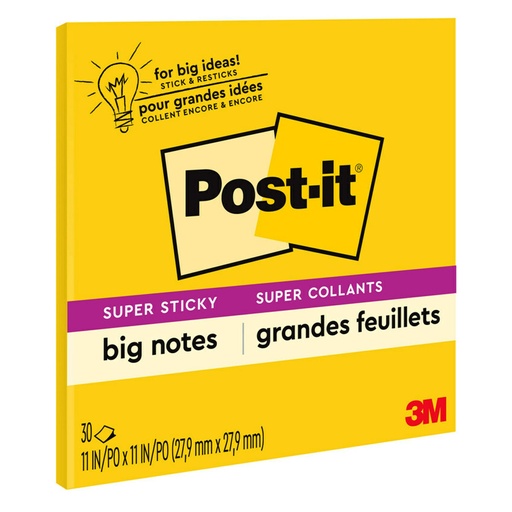 [BN11 MMM] 11" x 11" Yellow Post It Big Pads