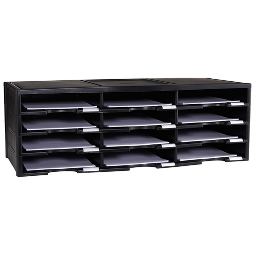 [61602U01C STX] 12 Compartment Literature Organizer Doc Sorter 61432U01C STX