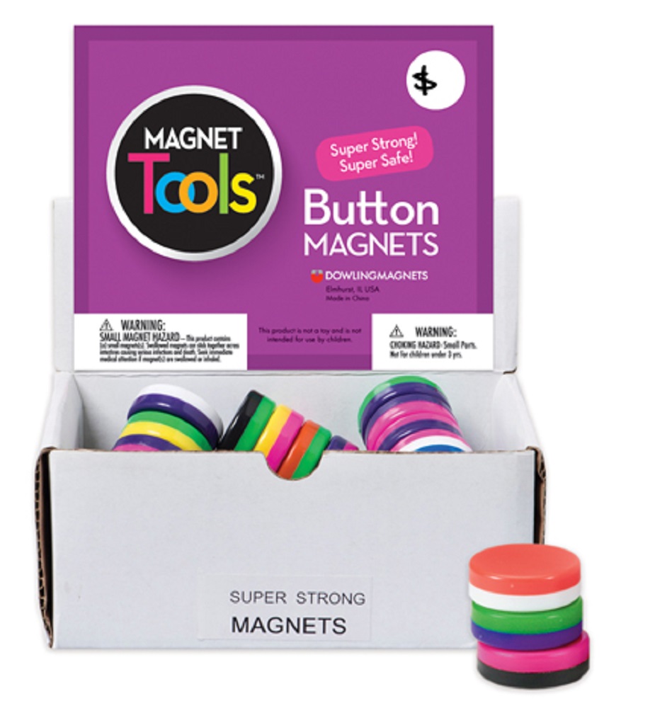 40ct Super Strong Button Magnets | Teacher Direct