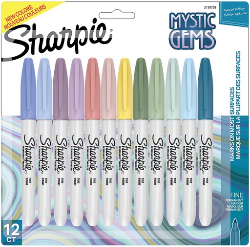 [2136729 SAN] 12ct Sharpie Mystic Gems Fine Point Permanent Markers