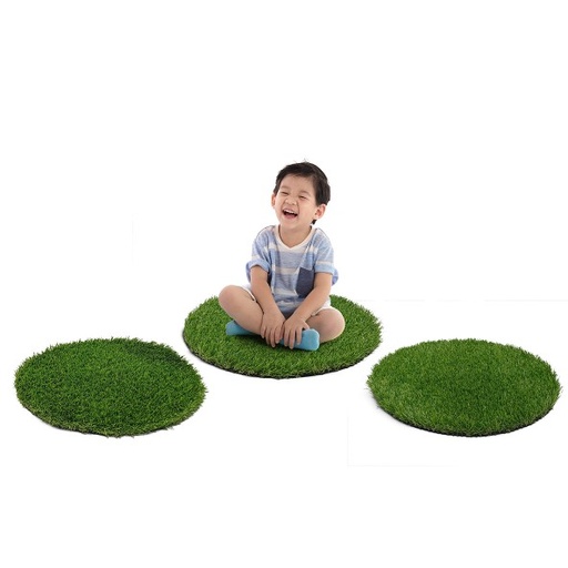 [624 JC] GreenSpace 18" Round Artificial Turf Sitting Spots set of 12