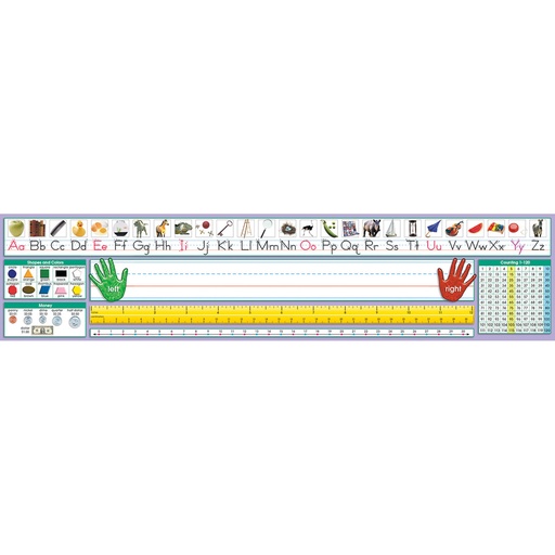 [9040 NS] 36ct Adhesive Primary Traditional Manuscript Desk Plate