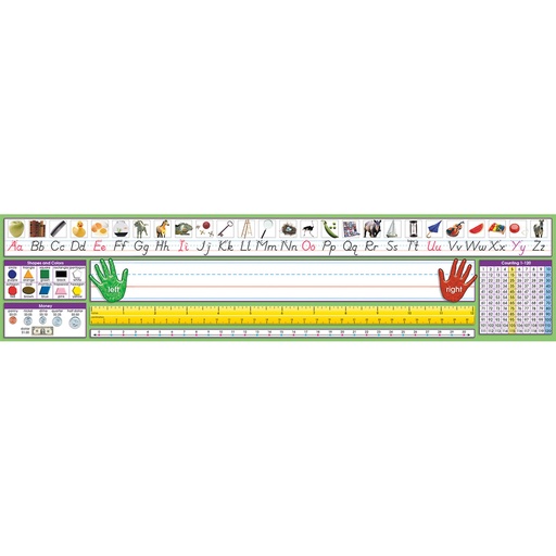 [9041 NS] 36ct Adhesive Primary Modern Manuscript Desk Plates