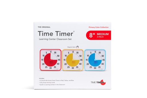 Time Timer® Original 8” - Learning Center Classroom Set (Set of 3)