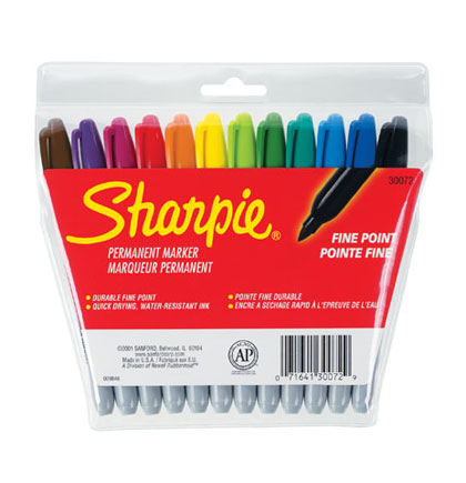 [30072 SAN] 12ct Fine Sharpie Permanent Markers