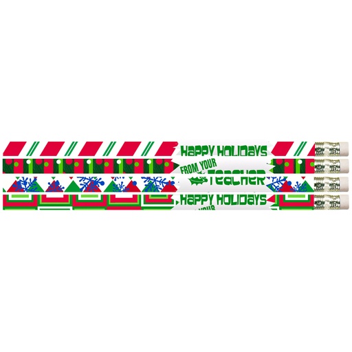 [D2519 MSG] 12ct Happy Holidays from Teacher Pencils