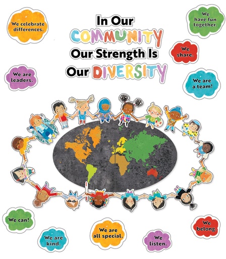 [110534 CD] All Are Welcome Our Strength Is Our Diversity Bulletin Board Set