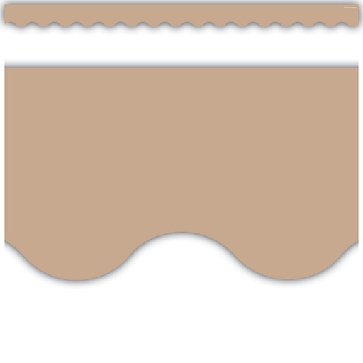 [7129 TCR] Light Brown Scalloped Border Trim