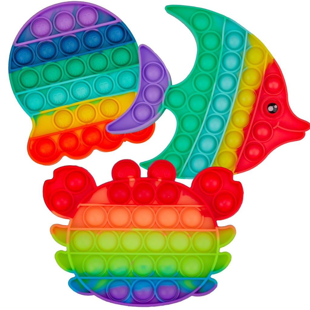 Pop It Fidget Sea Life - Set of 3 | Teacher Direct