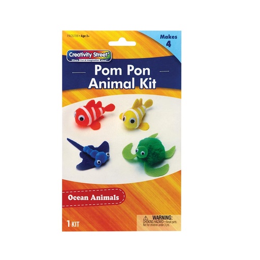 [AC5709 PAC] Pom Pon Ocean Animals 4ct Activity Kit