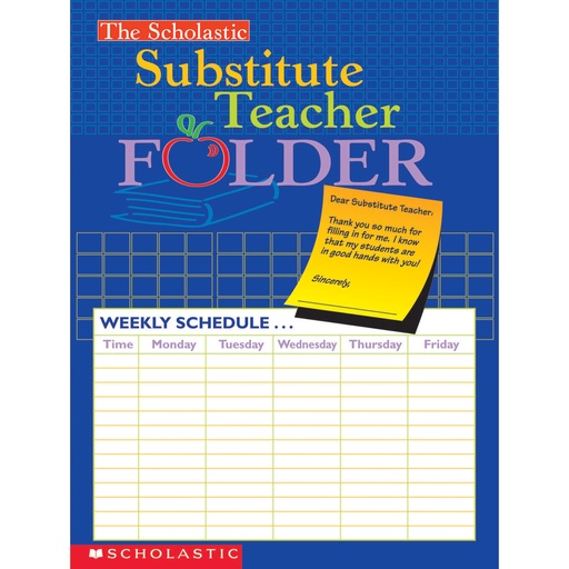 [954644 SC] Scholastic Substitute Teacher Folder