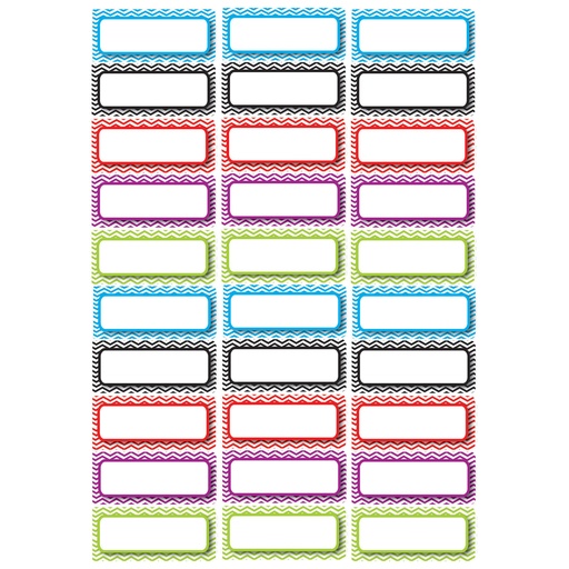 [10077 ASH] 30ct Chevron Magnetic Die-Cut Small Foam Nameplates & Labels