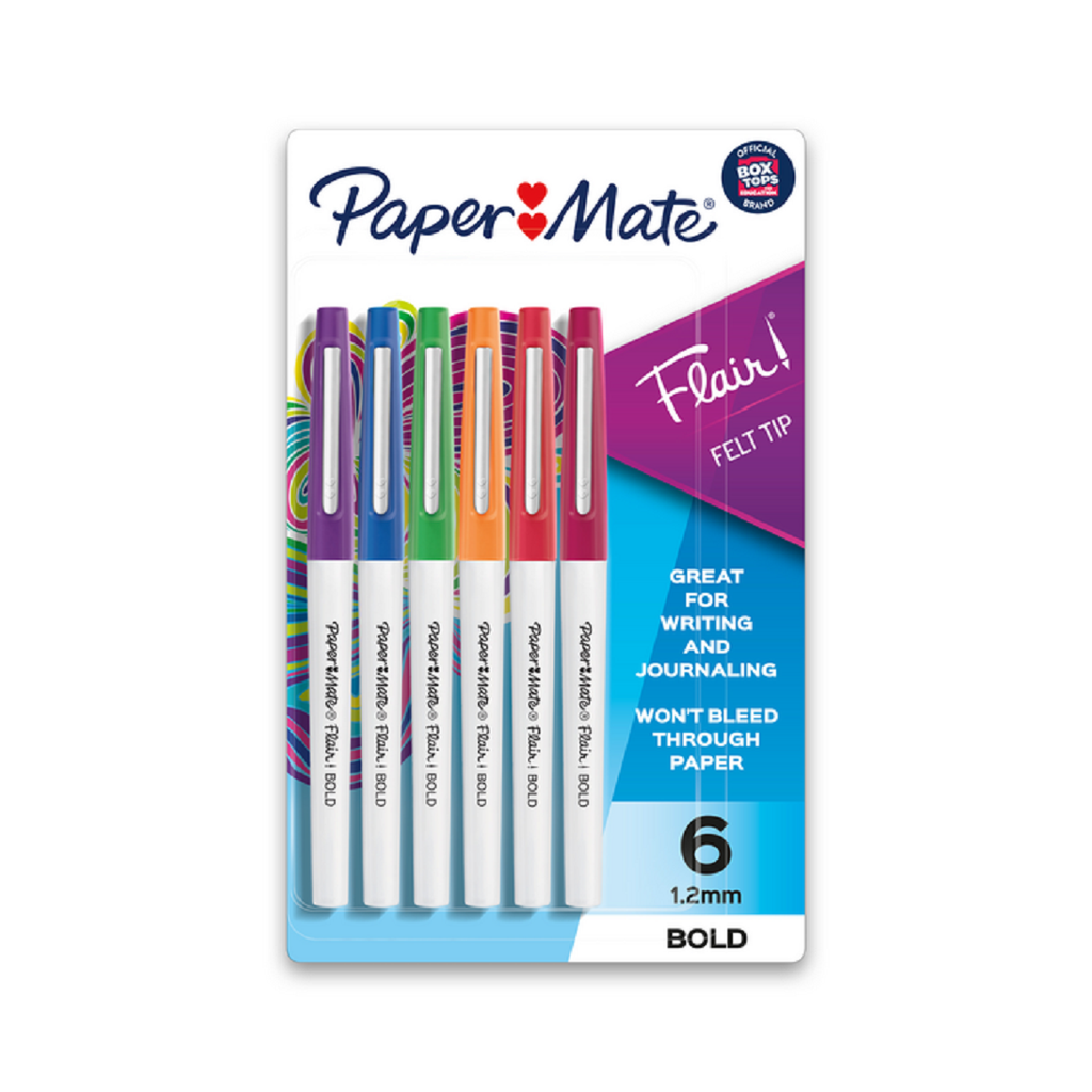 Paper Mate Flair Bold Black 1.2mm Tip Felt Tip Pen