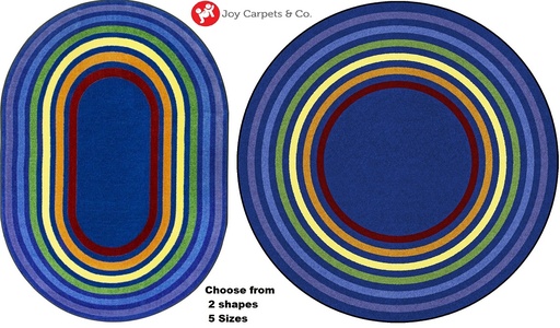 [2107 JC] Rainbow Rings Area Rug