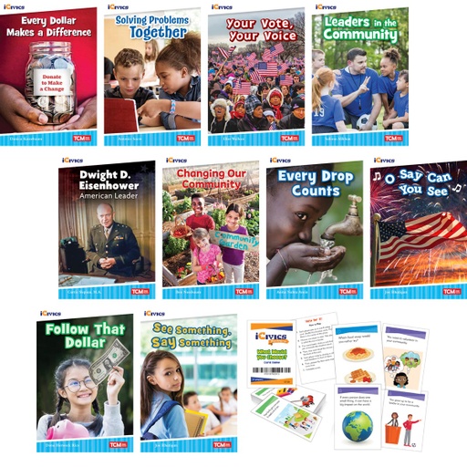 [ICIV2 SHE] iCivics Grade 2 10 Book Set + Game Cards