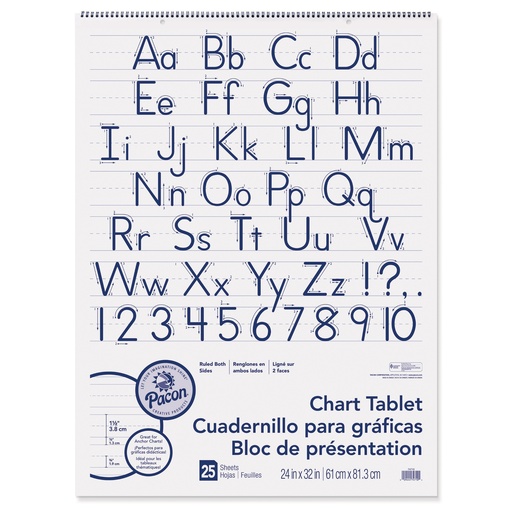 [74710 PAC] 24x32 1.5 inch Ruled Chart Tablet